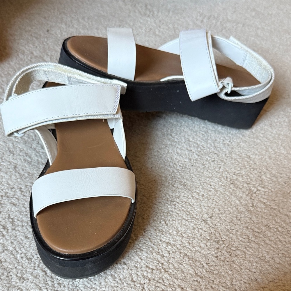 Everlane White Platform Sandals